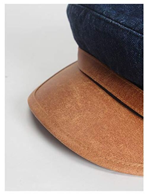 Jewelry-Box Men Women Corduroy Newsboy Cap Fiddler Ivy Hat Sailor Captain Sun Visor Winter