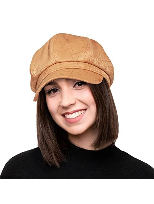 Colorsun Womens Fashion Newsboy Cap Bakerboy Cabbie Gatsby Visor Beret Hat Tweed Girls Pageboy Caps