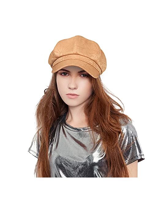 Colorsun Womens Fashion Newsboy Cap Bakerboy Cabbie Gatsby Visor Beret Hat Tweed Girls Pageboy Caps