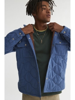 Flannel Quilted Hooded Shirt Jacket