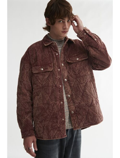 BDG Cord Quilted Shirt Jacket