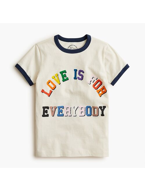 J.Crew Kids' "Love is for Everybody" graphic T-shirt