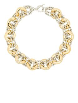 Kenneth Jay Lane two-tone rope-link necklace