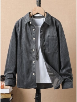 Boys Pocket Patched Shirt Without Tee