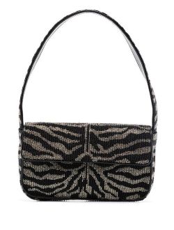 Tommy beaded-zebra pattern shoulder bag