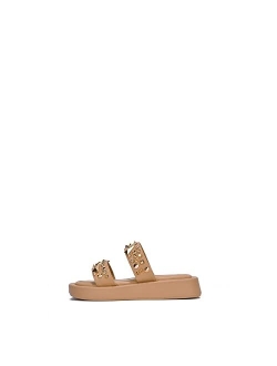 Sulli Platform Sandals Slides for Women, Studded Womens Mules Slip On Shoes