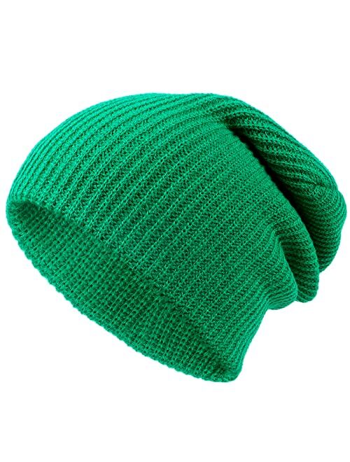 Lvaiz Hats Toddler Beanie Winter Hats for Girls Boys Knitted Cuffed Slouchy Soft Warm Infant Skull Cap for Kids(3-12years)