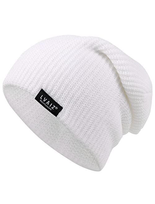 Lvaiz Hats Toddler Beanie Winter Hats for Girls Boys Knitted Cuffed Slouchy Soft Warm Infant Skull Cap for Kids(3-12years)