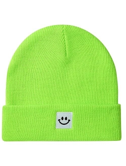 Paladoo Baby Beanie Knit Ski Hat with Cute Smiley Face for Girls Boys 0-7 Years