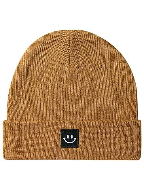 Paladoo Baby Beanie Knit Ski Hat with Cute Smiley Face for Girls Boys 0-7 Years