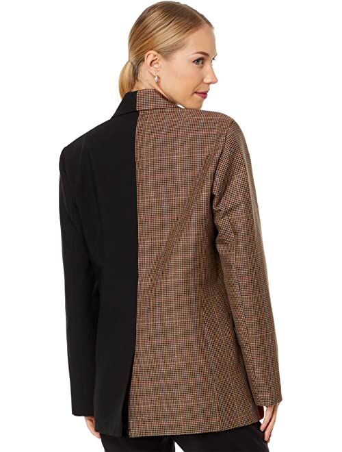 bardot Spliced Check Blazer