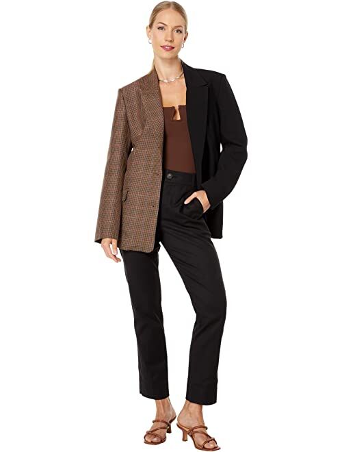 bardot Spliced Check Blazer