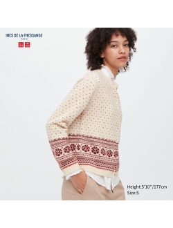 Jacquard Long-Sleeve Cardigan (Ines de la Fressange)