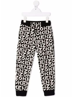 Kids all-over logo track pants