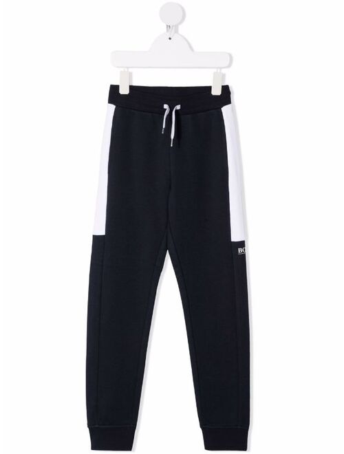 BOSS Kidswear colour-block track pants