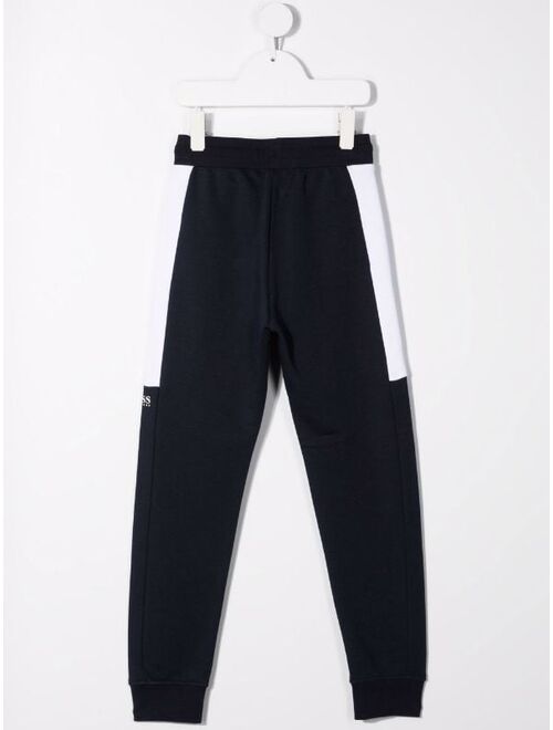 BOSS Kidswear colour-block track pants