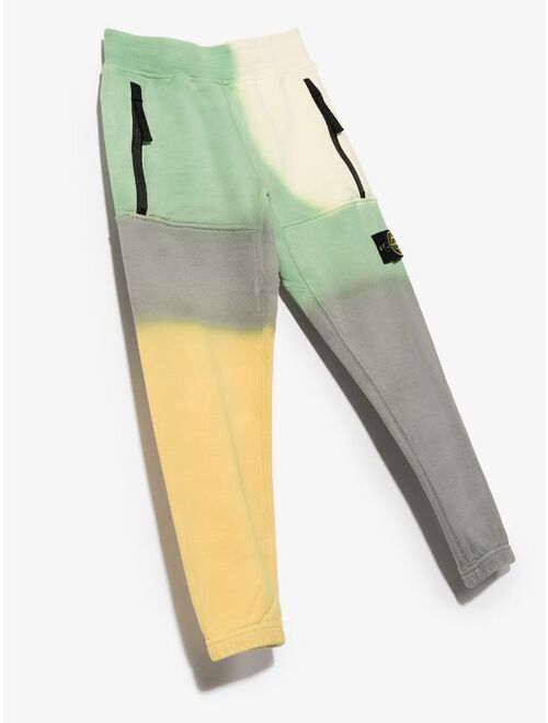 Stone Island Junior colour-block track pants