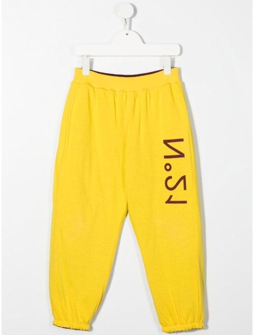 No21 Kids logo-print leg trousers