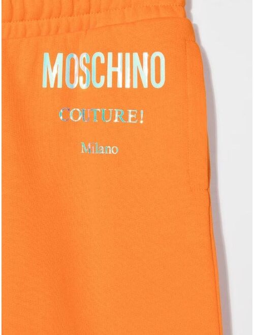 Moschino Kids cotton logo-print track-pants