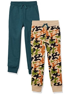 Boys and Toddlers' Fleece Jogger Sweatpants, Multipacks