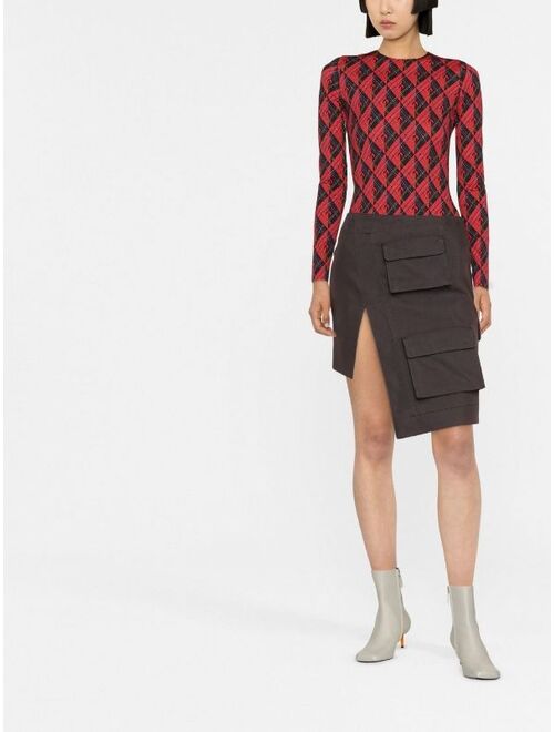 Off-White asymmetric cargo skirt