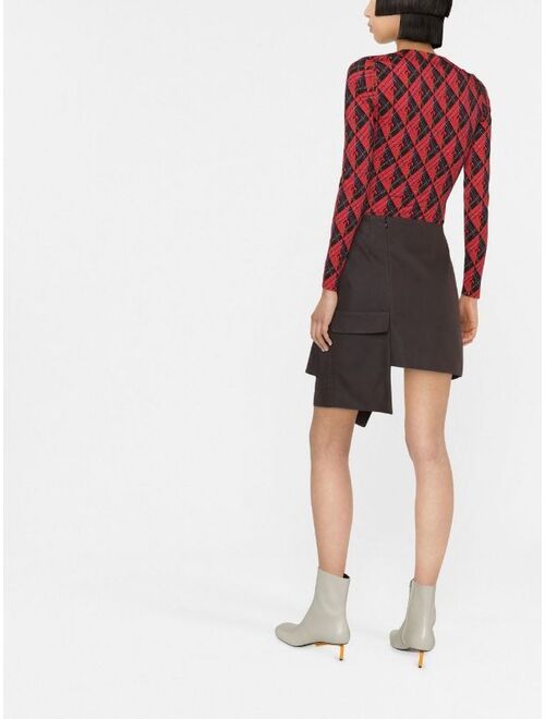 Off-White asymmetric cargo skirt