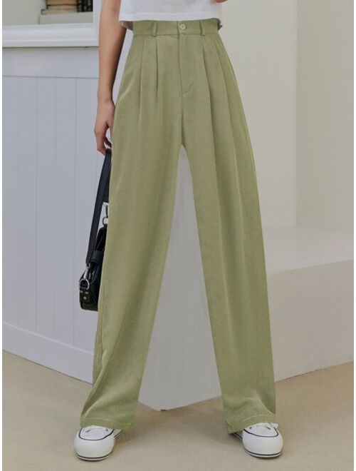 DAZY High Waist Plicated Detail Pants