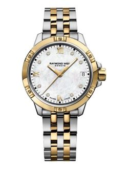 Women's Swiss Tango Diamond-Accent Two-Tone Stainless Steel Bracelet Watch 30mm 5960-STP-00995