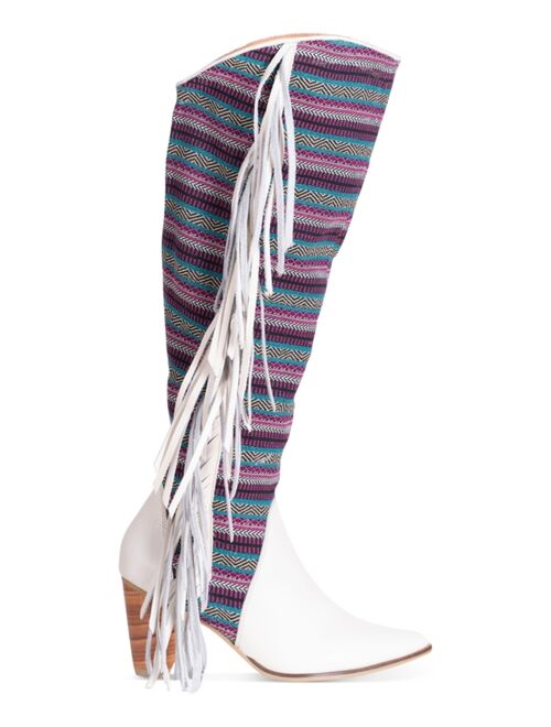 SILVIA COBOS Women's Rainbow Fringe Boots