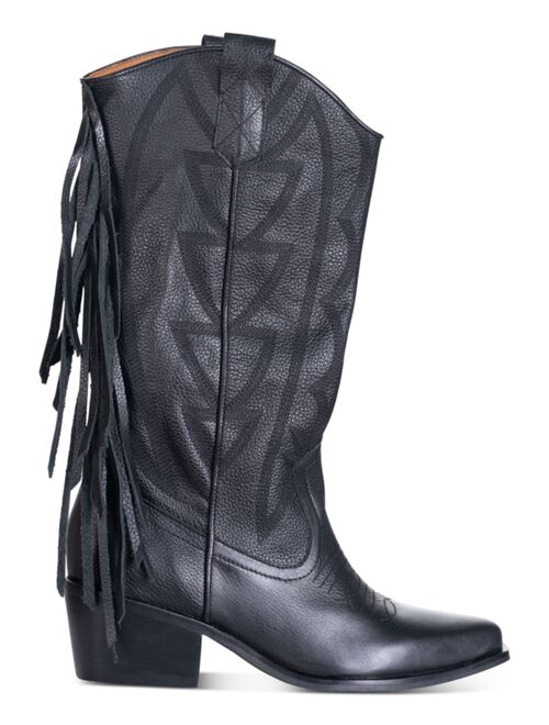 SILVIA COBOS Women's Flirter Fringe Western Booties