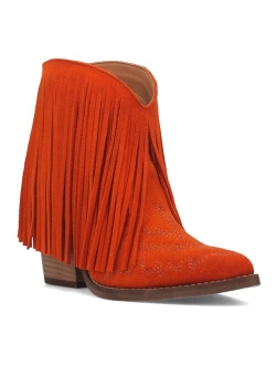 Dingo Tangles Women's Suede Western Booties