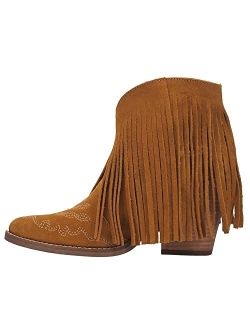 Dingo Tangles Women's Suede Western Booties