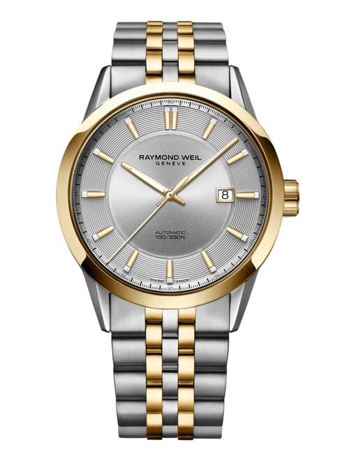 RAYMOND WEIL Men's Swiss Automatic Freelancer Two-Tone PVD Stainless Steel Bracelet Watch 42mm