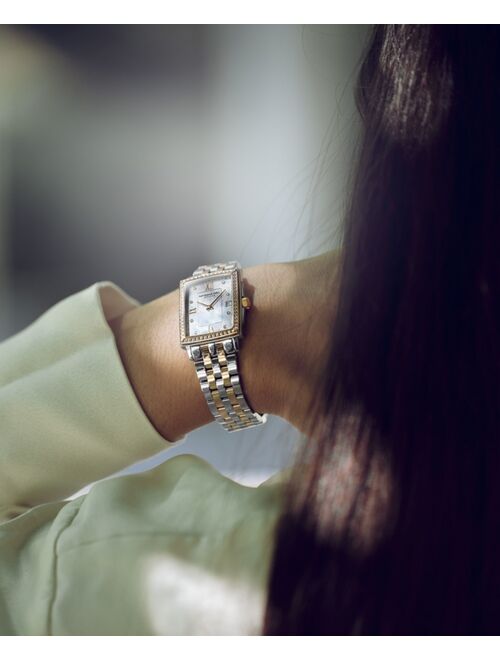 RAYMOND WEIL Women's Swiss Toccata Diamond (1/4 ct. t.w.) Two-Tone Stainless Steel Bracelet Watch 23x35mm