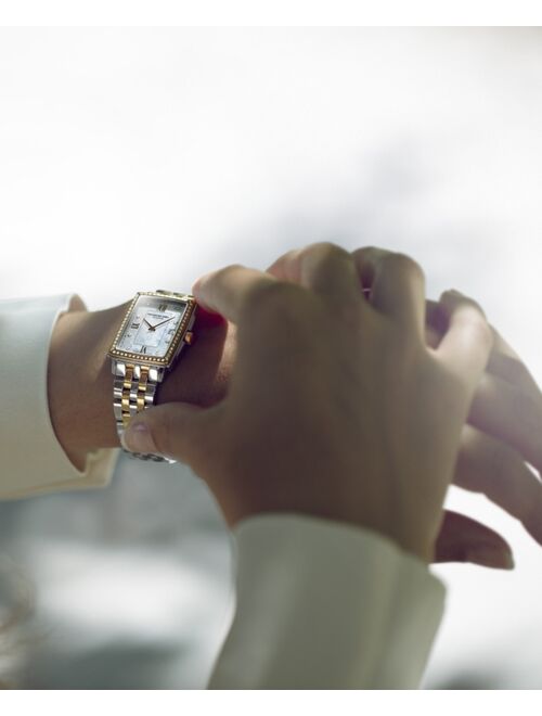RAYMOND WEIL Women's Swiss Toccata Diamond (1/4 ct. t.w.) Two-Tone Stainless Steel Bracelet Watch 23x35mm