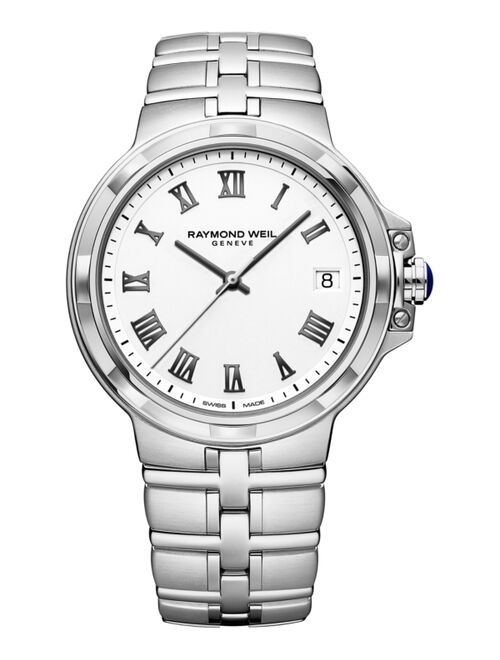 RAYMOND WEIL Men's Swiss Parsifal Stainless Steel Bracelet Watch 41mm