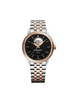 Men's Swiss Automatic Maestro Rose Gold PVD Stainless Steel Bracelet Watch 39mm