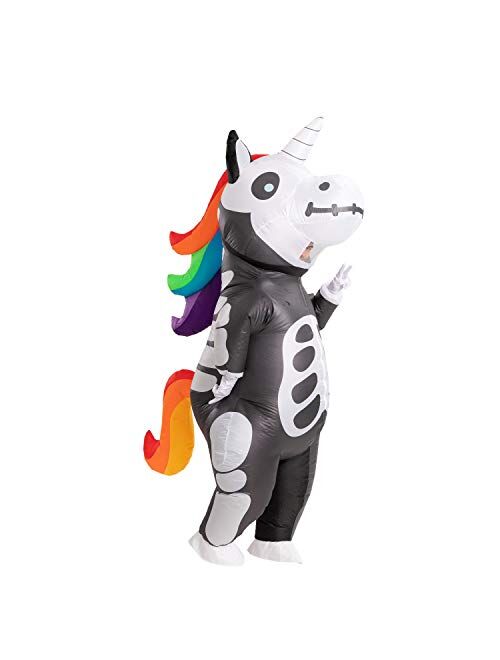 Spooktacular Creations Inflatable Costume Unicorn Full Body Unicorn Air Blow-up Deluxe Halloween Costume - Adult Size