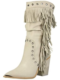 New York Women's West Side Mid Fringe Fashion Boot