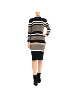 Women's Nina Leonard Striped Sweater Dress