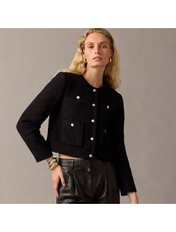 Collection cropped lady jacket in Italian wool-blend boucle