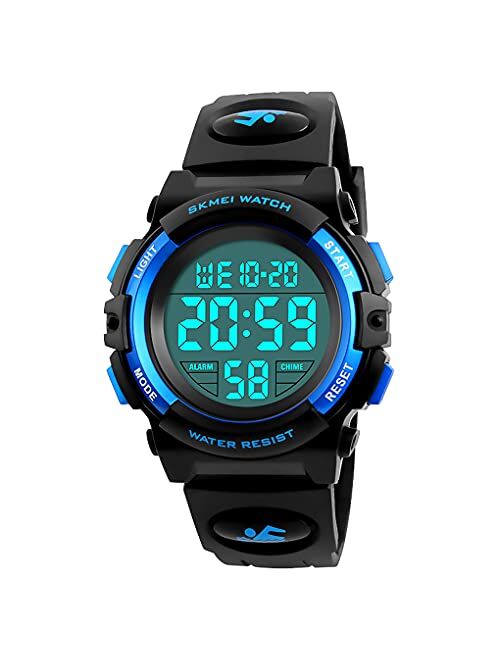 Jianxiang Kids Digital Watch Sport Outdoor Multifunctional Chronograph LED 50 M Waterproof Alarm Calendar Analog Watches for Children for 5-15 Year Old Boys Girls Wristwa