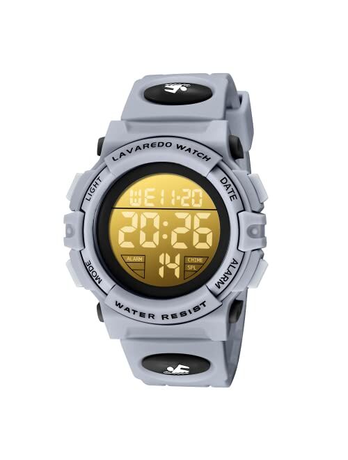 A Alps Kids Watch,Boys Watch for 3-15 Year Old Boys,Digital Sport Outdoor Multifunctional Chronograph LED 50 M Waterproof Alarm Calendar Analog Watch for Children with Si