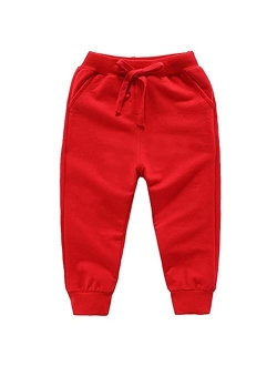 CuteOn Unisex Toddler Jogger Pants Kids Cotton Elastic Waist Winter Baby Sweatpants Pants 1-5Years