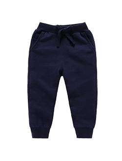 CuteOn Unisex Toddler Jogger Pants Kids Cotton Elastic Waist Winter Baby Sweatpants Pants 1-5Years