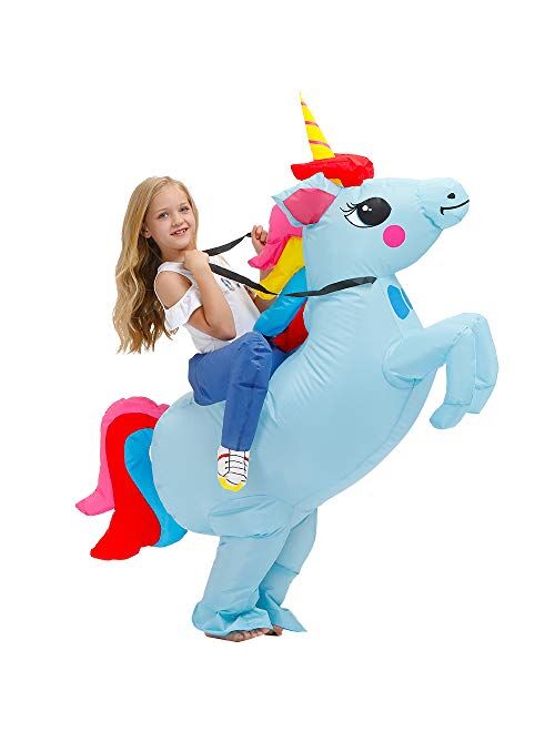 KOOY Inflatable Costume For Kids,Unicorn Costume Funny Fancy Dress Blow Up Costumes Halloween Kids Costumes