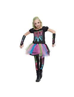 EraSpooky Girls Funky Punky Bones Halloween Costume