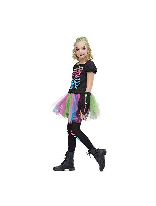 EraSpooky Girls Funky Punky Bones Halloween Costume