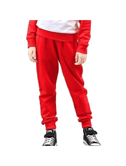 ALALIMINI Toddler Boys' Sweatpants Unisex Kids Cotton Jogger Drawstring Casual Pants 2-Pack