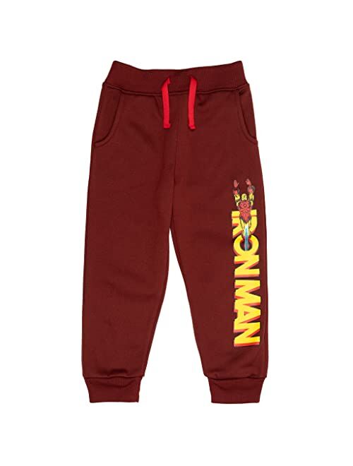 Marvel Avengers Spider-Man Iron Man Hulk Black Panther Fleece 3 Pack Pants Toddler to Big Kid